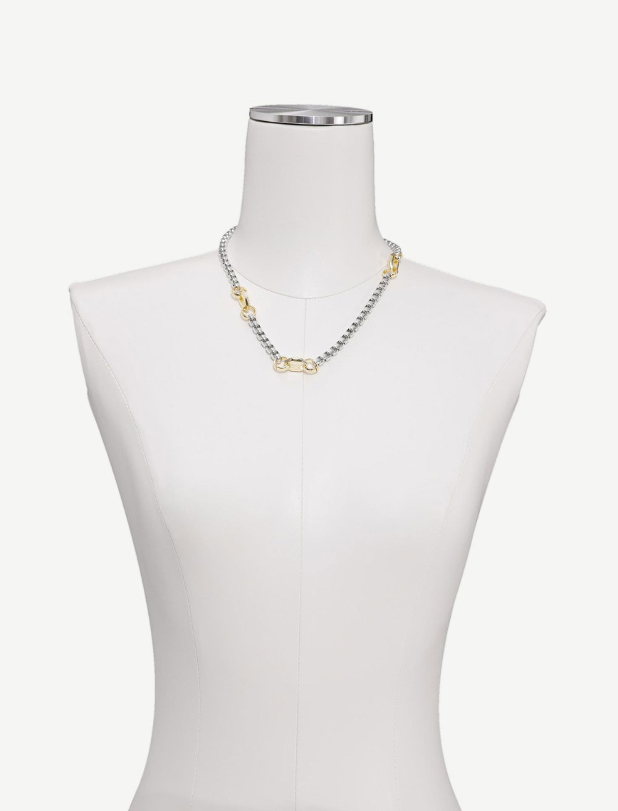 YARGICI Gold Ve Gümüş Zincir Detaylı Kolye YARGICI Gold Ve Gümüş Zincir Detaylı Kolye