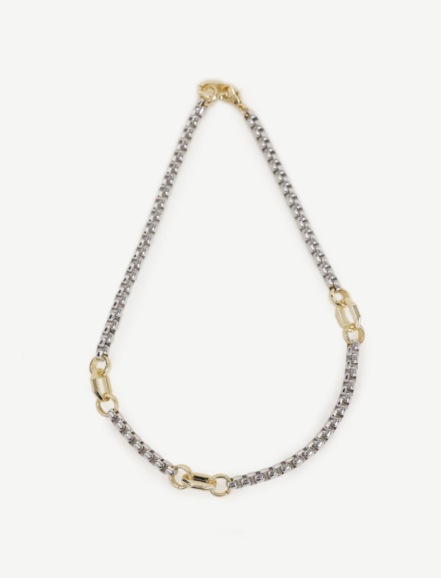 YARGICI Gold Ve Gümüş Zincir Detaylı Kolye YARGICI Gold Ve Gümüş Zincir Detaylı Kolye