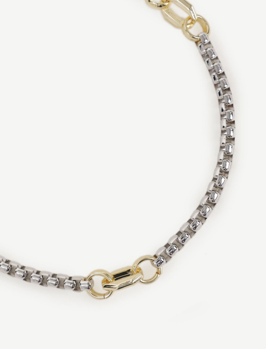 YARGICI Gold Ve Gümüş Zincir Detaylı Kolye YARGICI Gold Ve Gümüş Zincir Detaylı Kolye