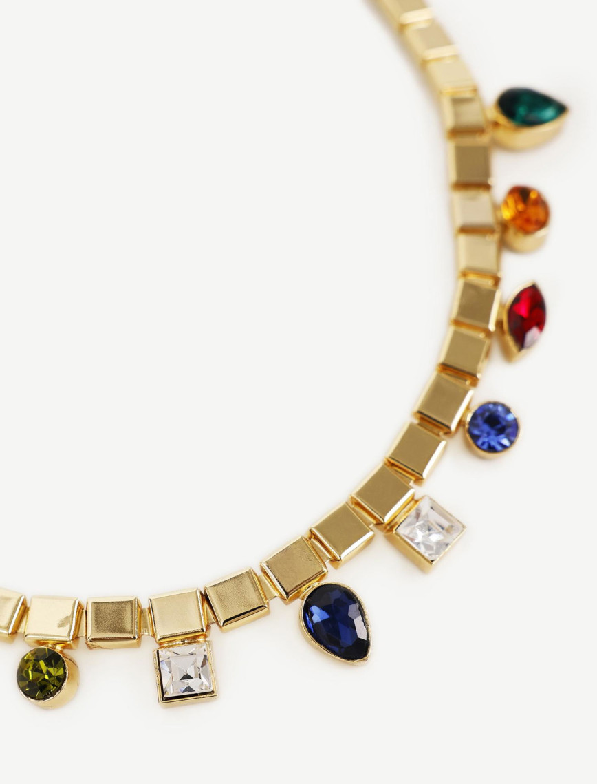 YARGICI Renkli Cam Taş Kolye YARGICI Renkli Cam Taş Kolye