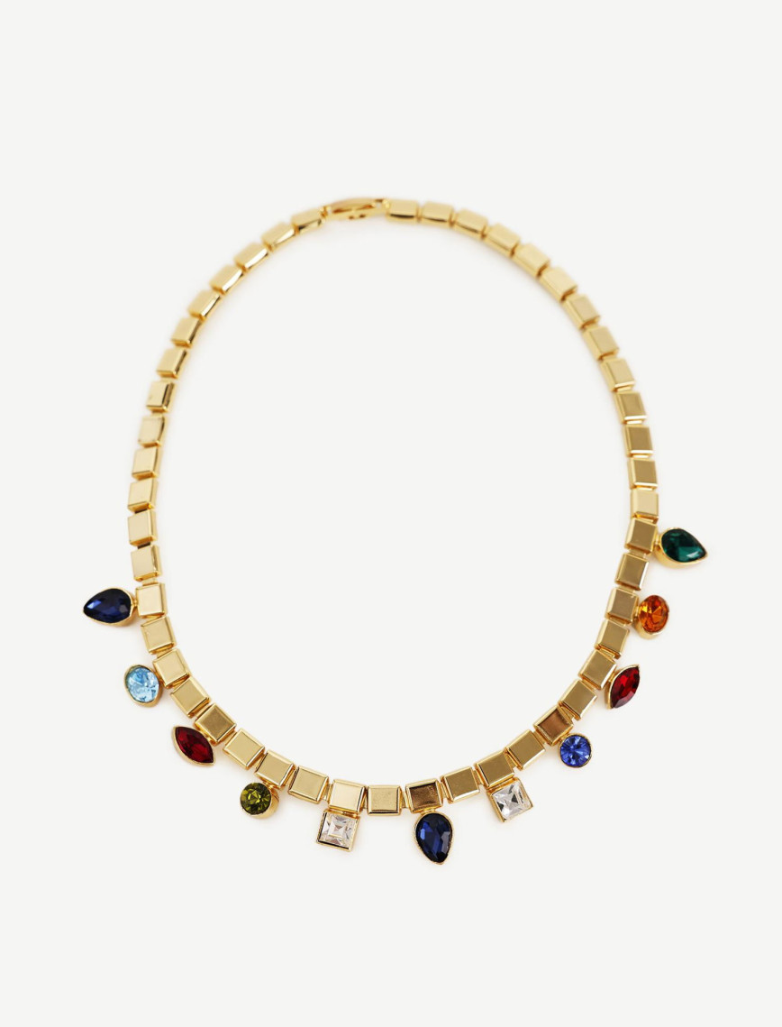 YARGICI Renkli Cam Taş Kolye YARGICI Renkli Cam Taş Kolye