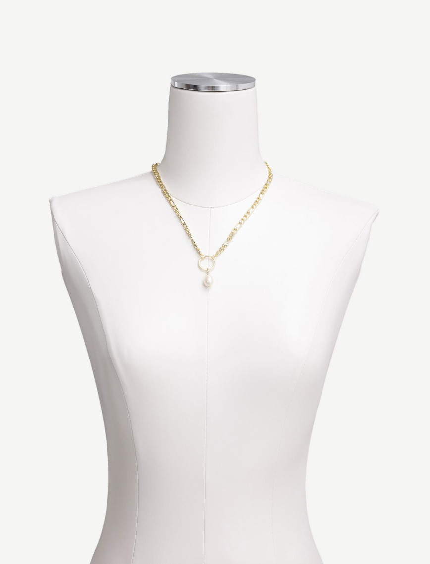 YARGICI İnci Uçlu Zincir Kolye YARGICI İnci Uçlu Zincir Kolye