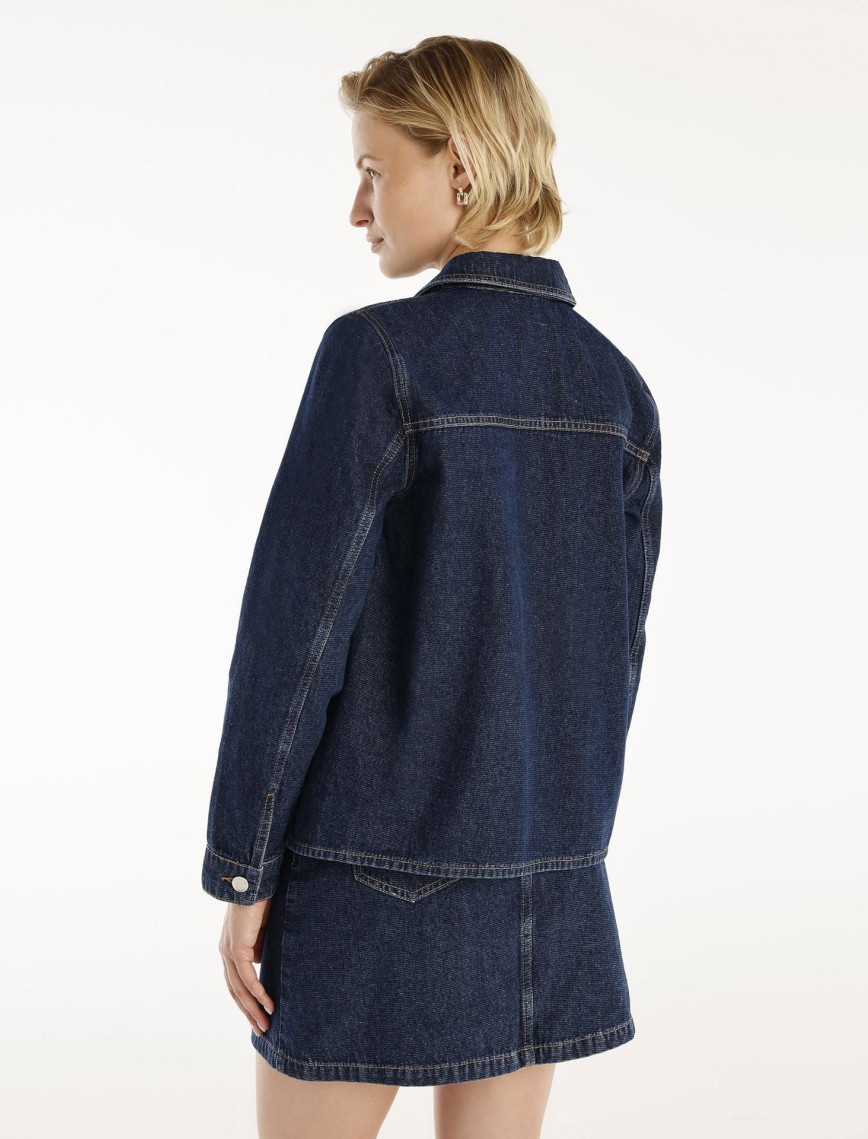 YARGICI Normal Kesim Dikiş Detaylı Denim Ceket