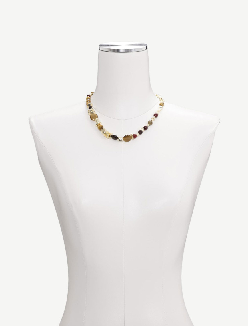 YARGICI Doğal Taş Ve Gold Detaylı Kolye YARGICI Doğal Taş Ve Gold Detaylı Kolye