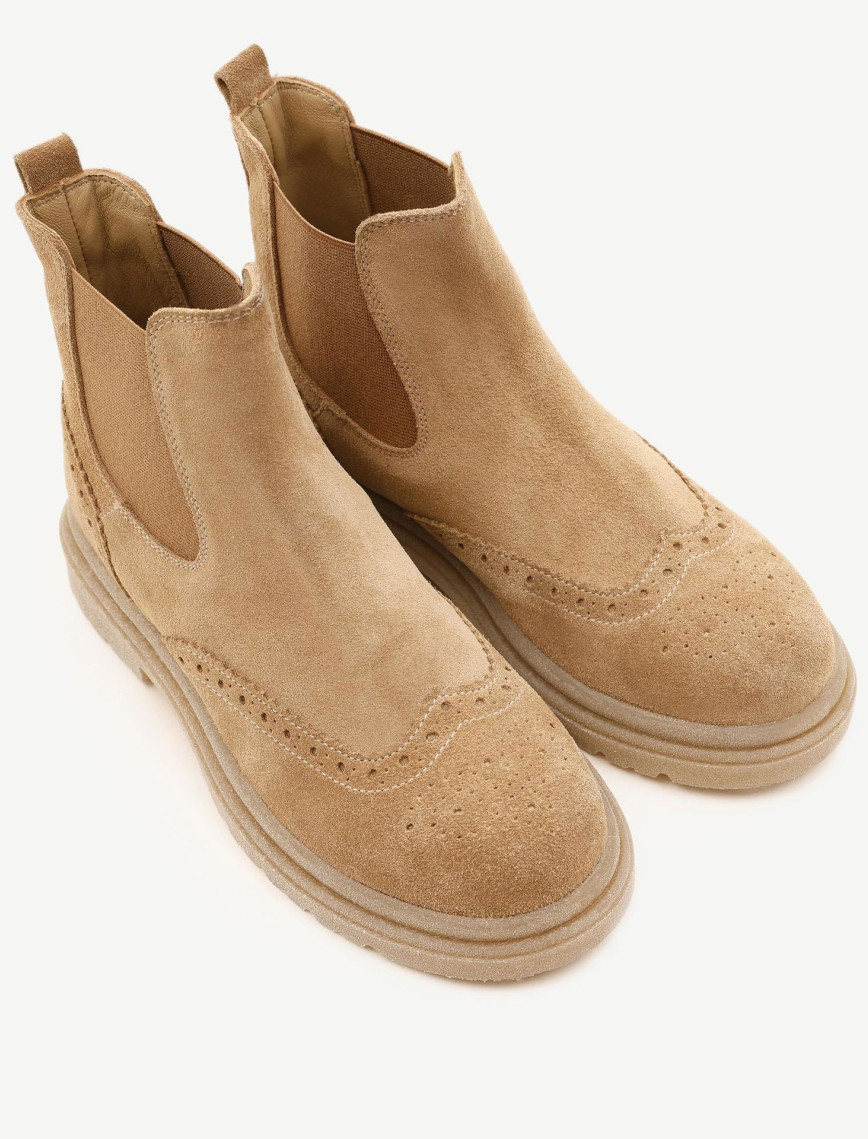 YARGICI Lastikli Süet Deri Bot YARGICI Lastikli Süet Deri Bot