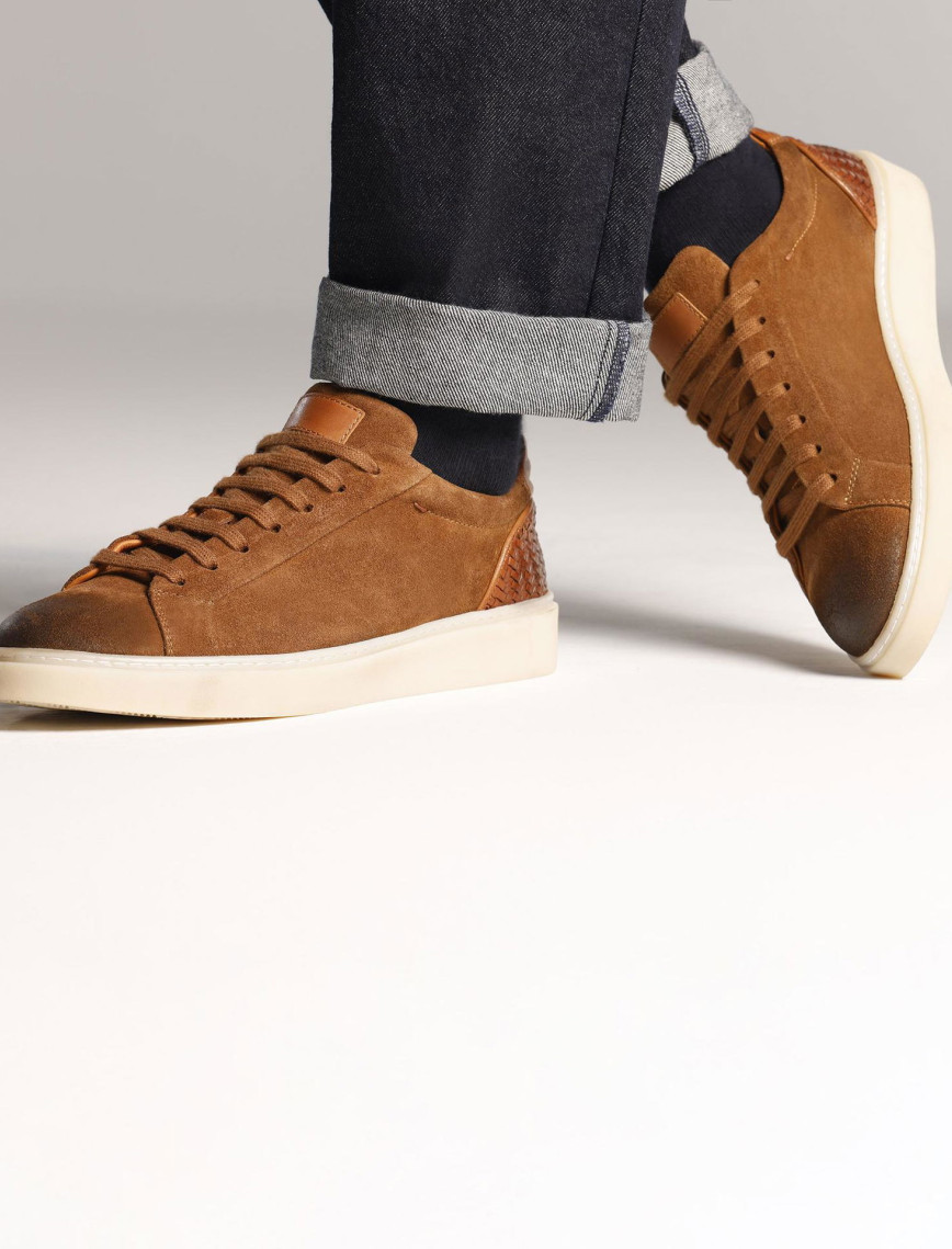 YARGICI Örgü Detaylı Deri Sneakers YARGICI Örgü Detaylı Deri Sneakers