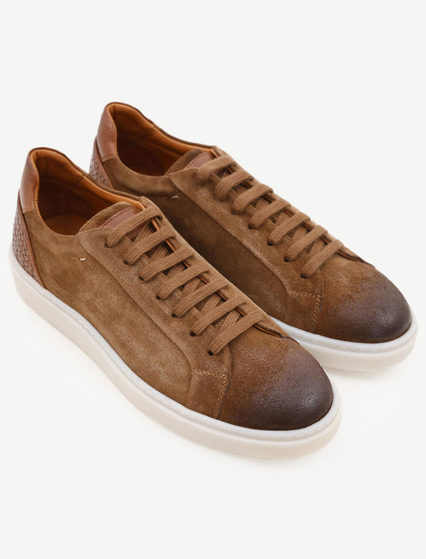 YARGICI Örgü Detaylı Deri Sneakers YARGICI Örgü Detaylı Deri Sneakers