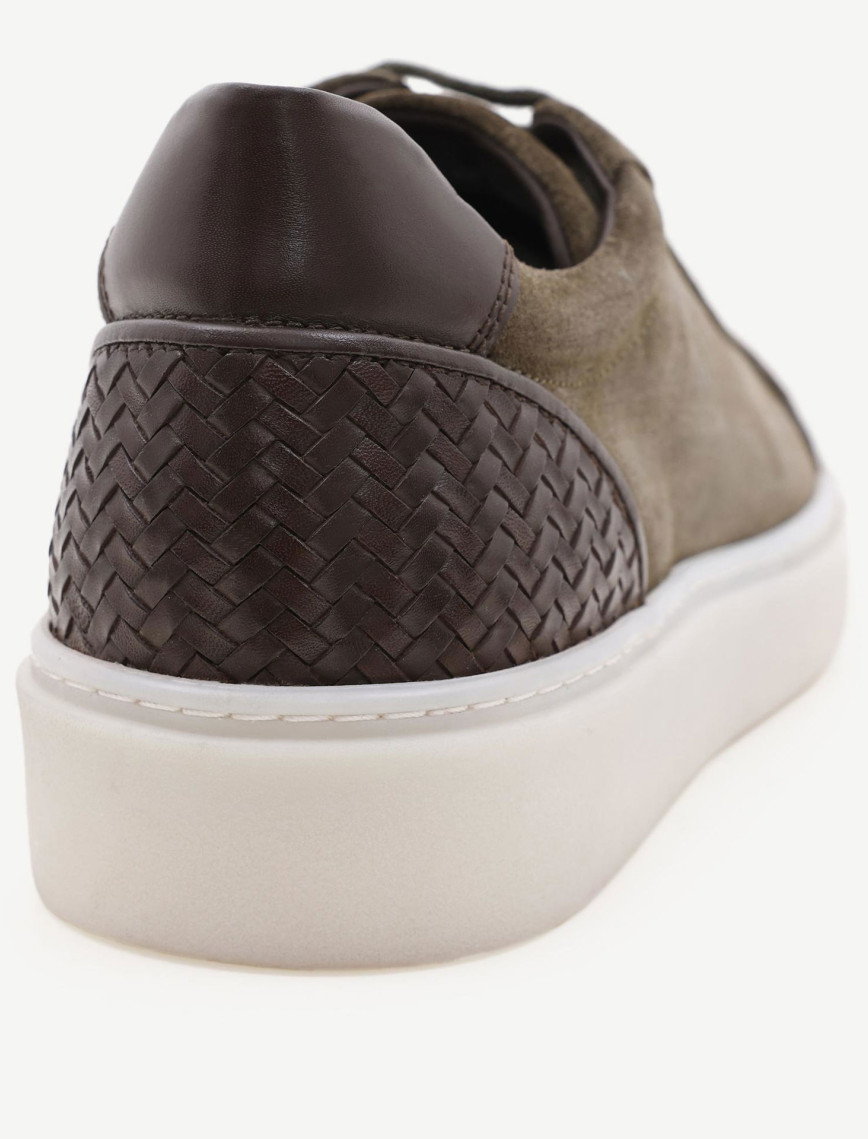 YARGICI Örgü Detaylı Deri Sneakers YARGICI Örgü Detaylı Deri Sneakers
