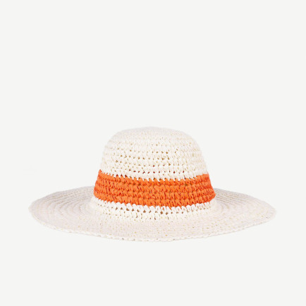 YARGICI Turuncu Detaylı Hasır Şapka YARGICI Turuncu Detaylı Hasır Şapka