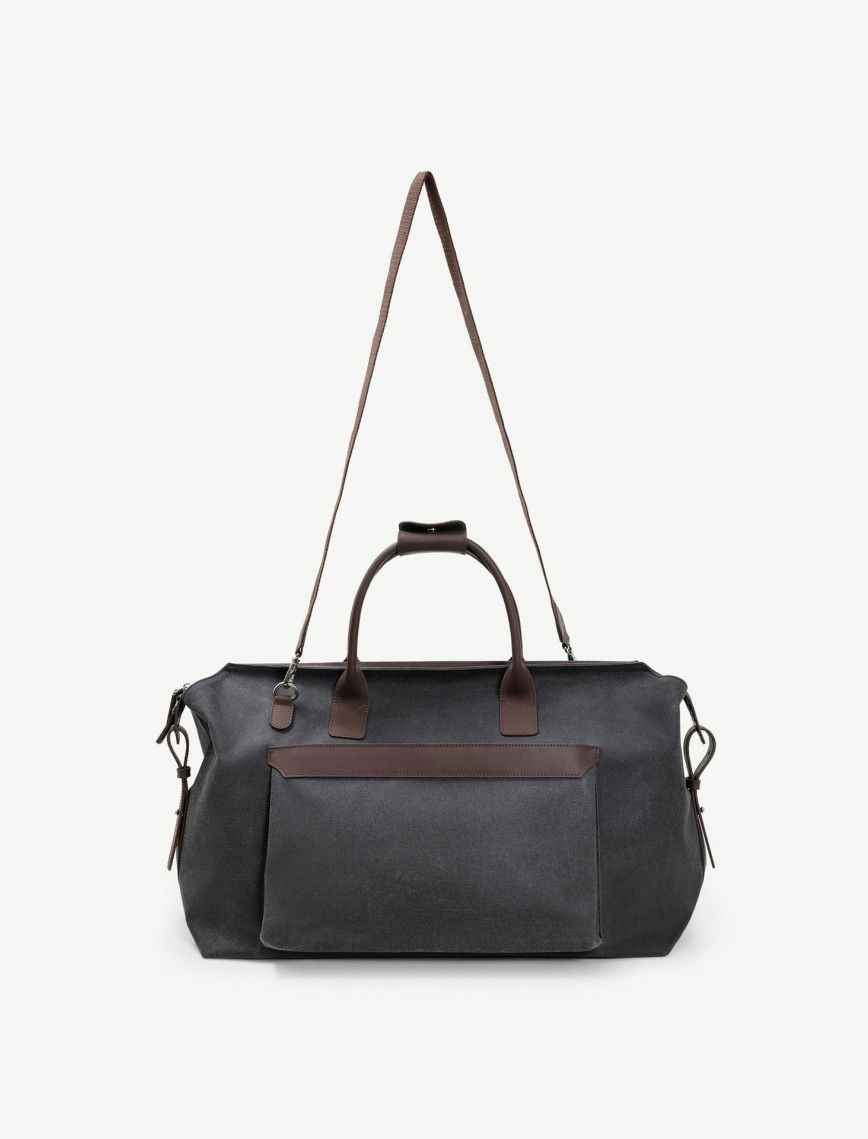 YARGICI Deri Detaylı Kanvas Seyahat Çantası YARGICI Deri Detaylı Kanvas Seyahat Çantası