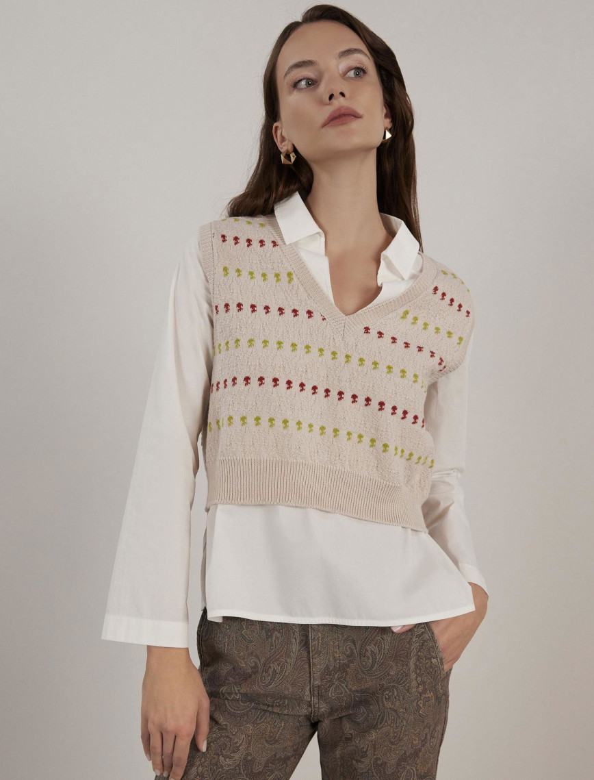 V Yakalı Yelek V Yakalı Yelek