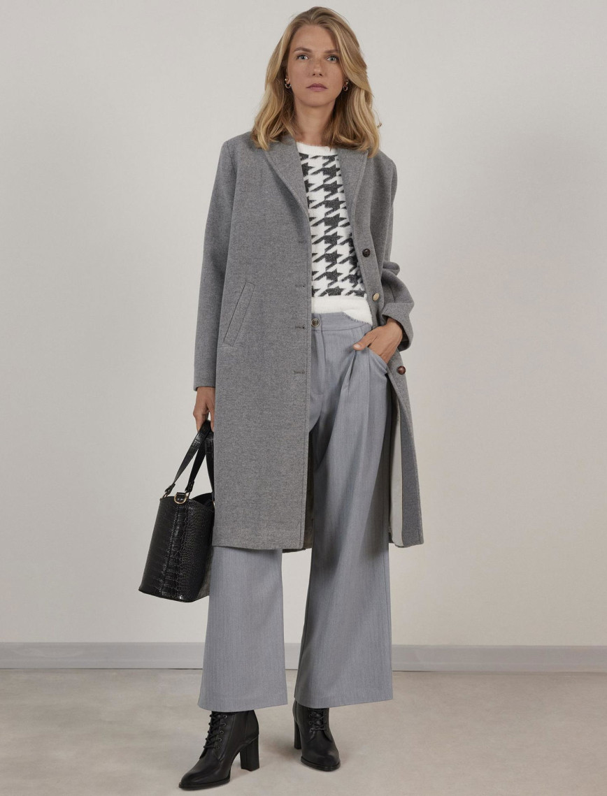 YARGICI Düğme Detaylı Palto YARGICI Düğme Detaylı Palto