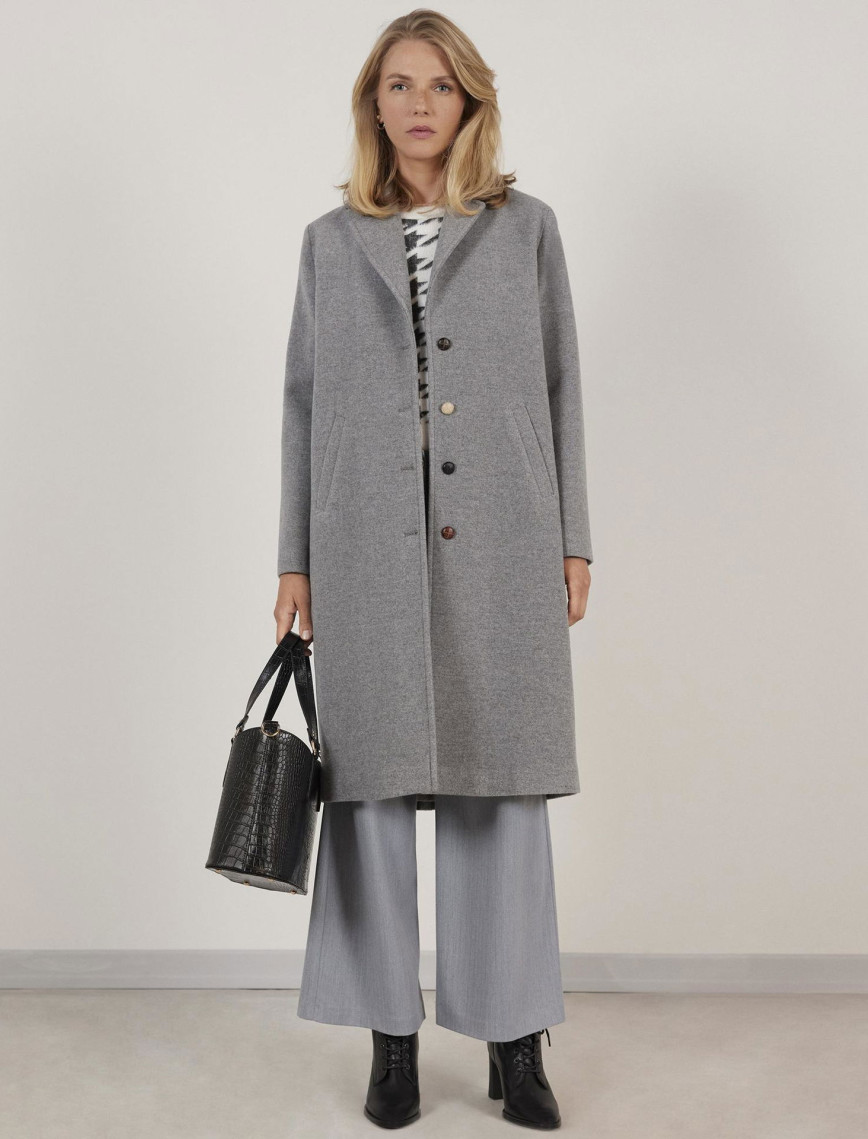 YARGICI Düğme Detaylı Palto YARGICI Düğme Detaylı Palto