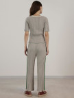 YARGICI Kontrast Detaylı Triko Pantolon YARGICI Kontrast Detaylı Triko Pantolon