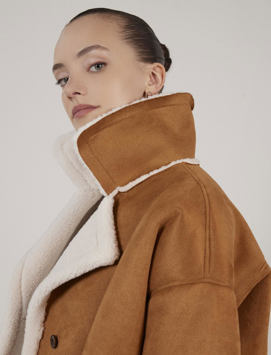 YARGICI Kürk Detaylı Uzun Mont YARGICI Kürk Detaylı Uzun Mont