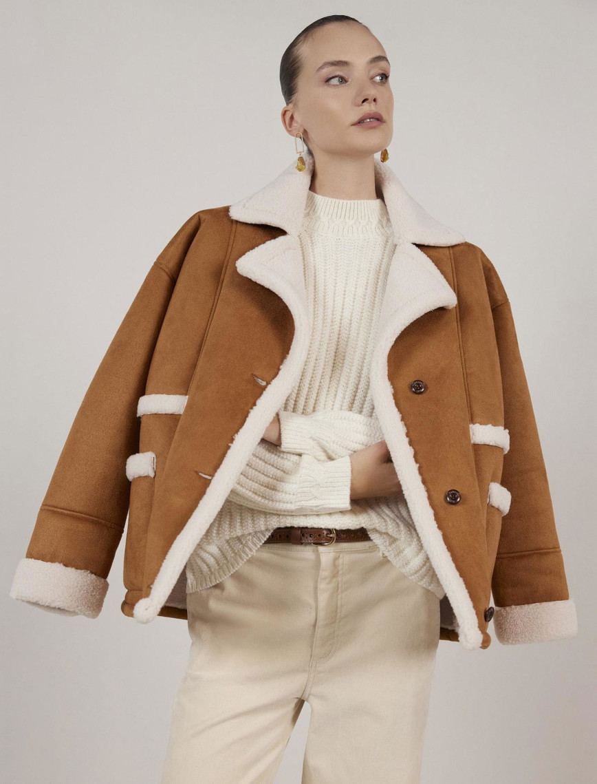 YARGICI Kürk Detaylı Uzun Mont YARGICI Kürk Detaylı Uzun Mont