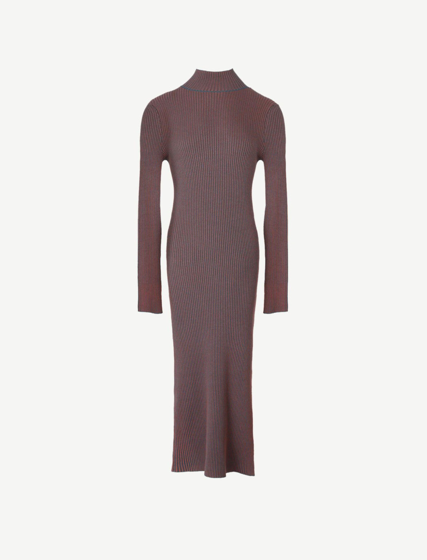 YARGICI Dik Yaka Triko Elbise YARGICI Dik Yaka Triko Elbise