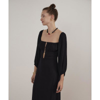 YARGICI Uzun Kollu Uzun Elbise