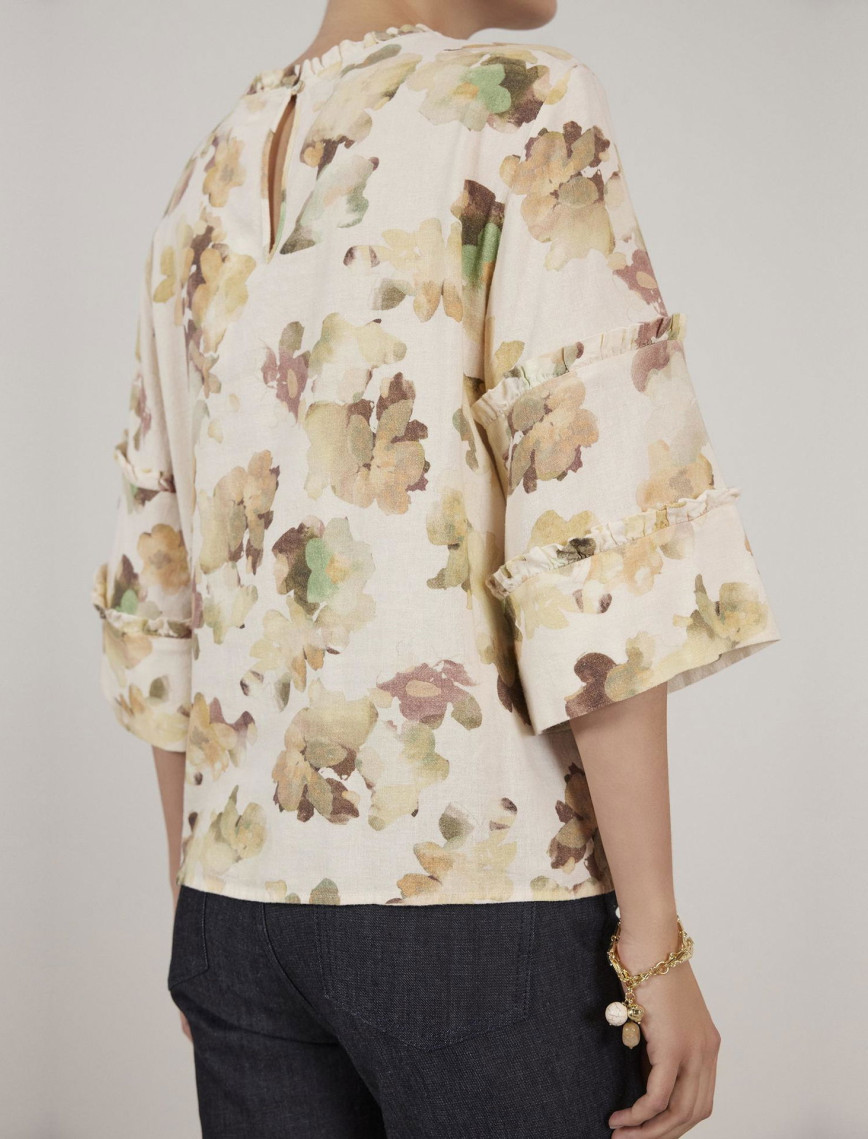 YARGICI 3/4 Kol Detaylı Bluz YARGICI 3/4 Kol Detaylı Bluz