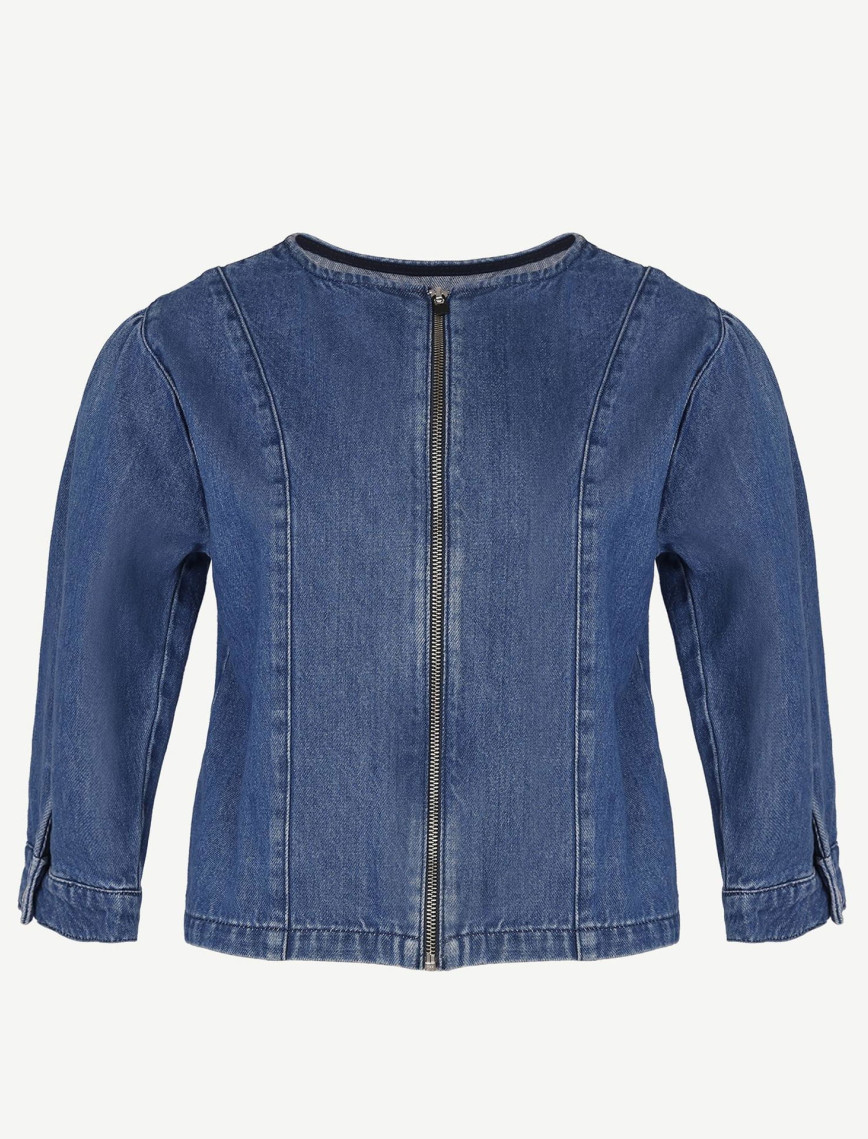 YARGICI Kabarık Kollu Denim Gömlek YARGICI Kabarık Kollu Denim Gömlek