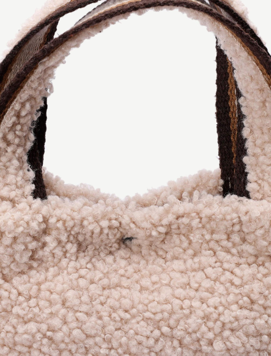 YARGICI Kumaş Detaylı Peluş Çanta YARGICI Kumaş Detaylı Peluş Çanta