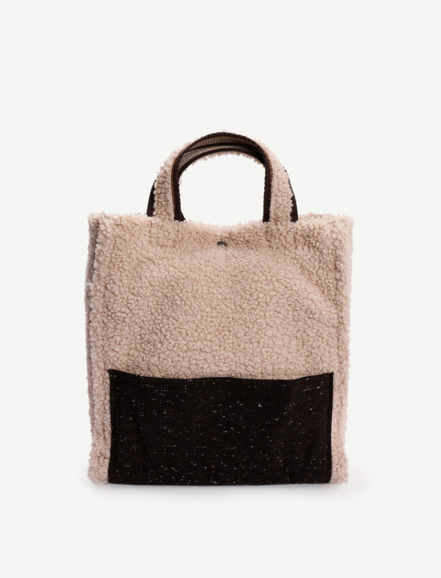 YARGICI Kumaş Detaylı Peluş Çanta YARGICI Kumaş Detaylı Peluş Çanta