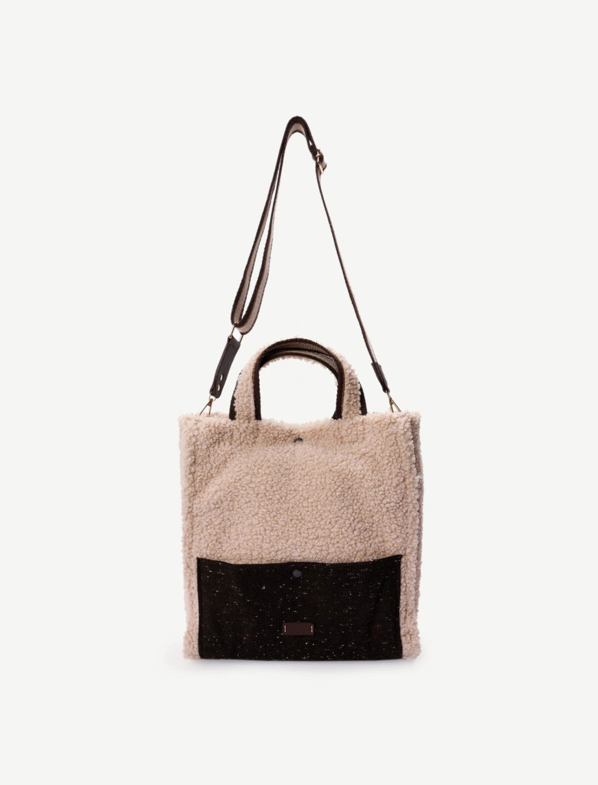 YARGICI Kumaş Detaylı Peluş Çanta YARGICI Kumaş Detaylı Peluş Çanta