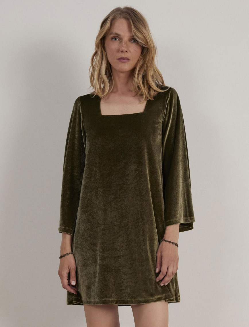 YARGICI Kare Yaka Elbise YARGICI Kare Yaka Elbise