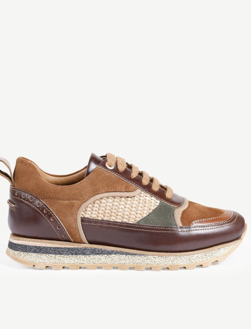 YARGICI Hasır Detaylı Deri Sneaker YARGICI Hasır Detaylı Deri Sneaker