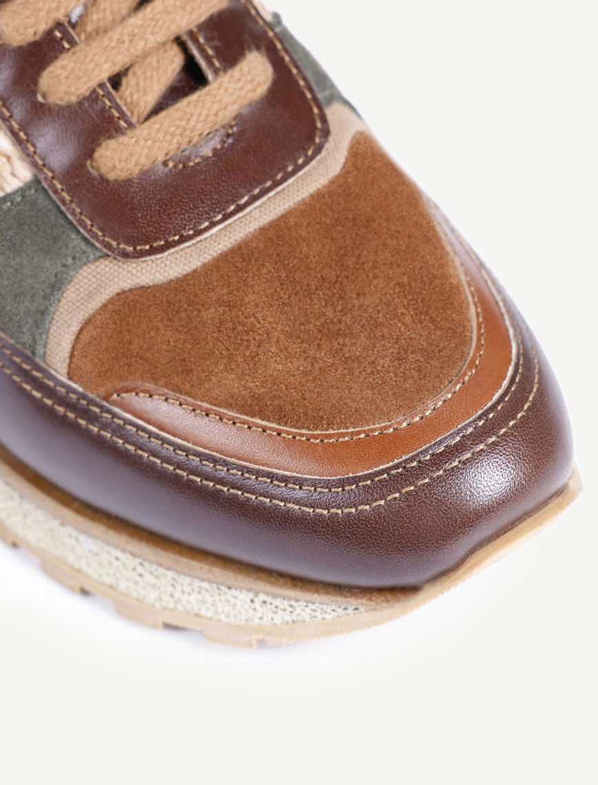 YARGICI Hasır Detaylı Deri Sneaker YARGICI Hasır Detaylı Deri Sneaker