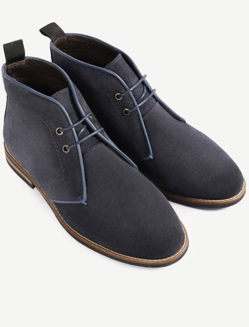 YARGICI Renk Detaylı Deri Süet Bot YARGICI Renk Detaylı Deri Süet Bot