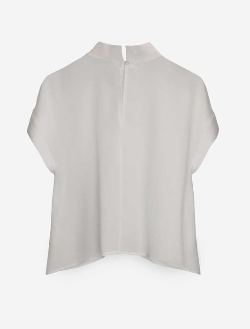 YARGICI Yüksek Yakalı İpek Bluz YARGICI Yüksek Yakalı İpek Bluz