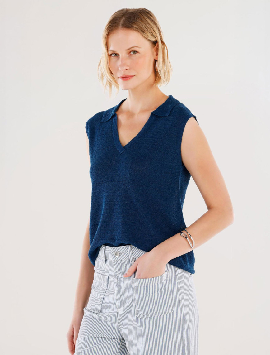 YARGICI Polo Yaka Kısa Kollu Kazak YARGICI Polo Yaka Kısa Kollu Kazak