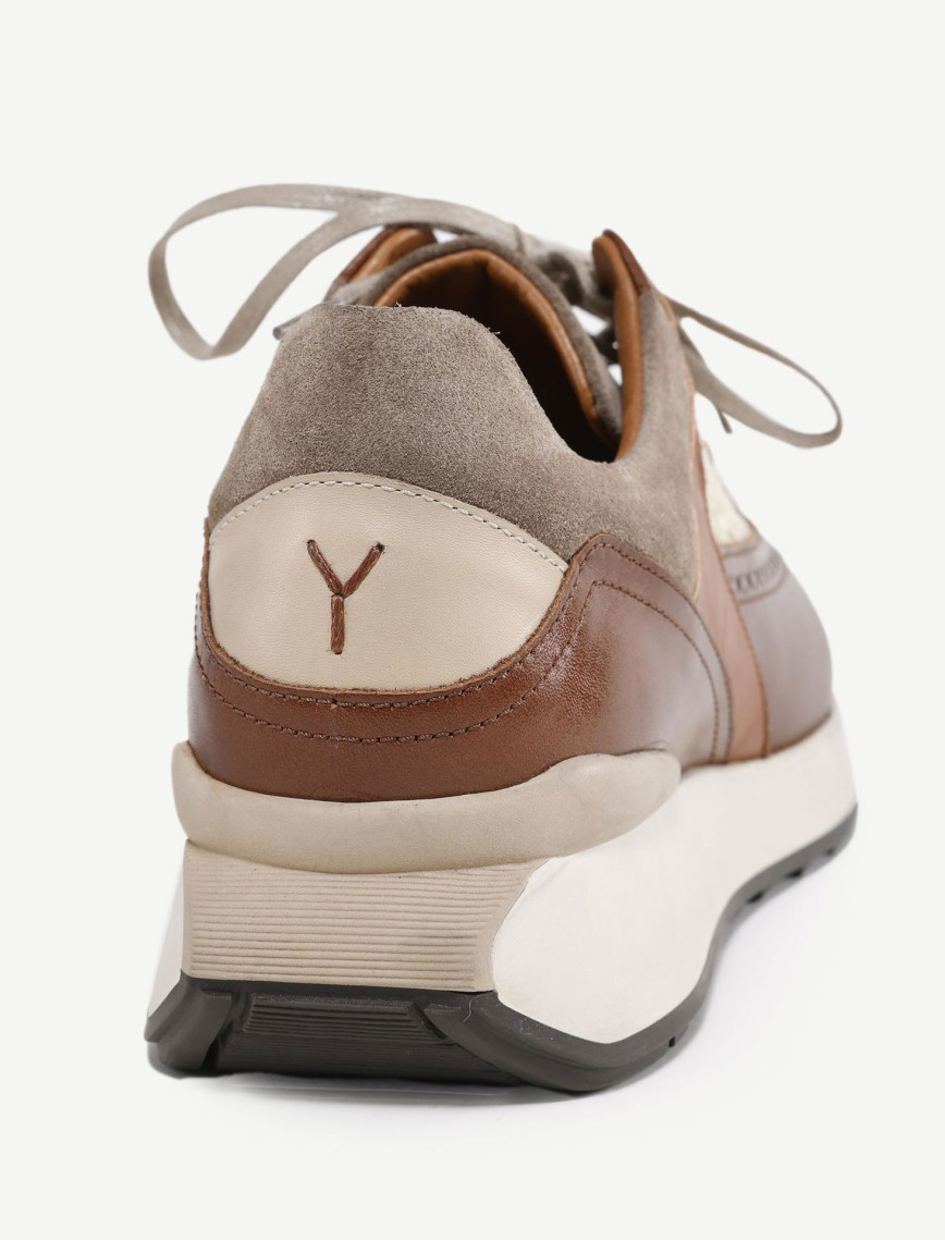 YARGICI Hasır Detaylı Maskülen Deri Sneakers YARGICI Hasır Detaylı Maskülen Deri Sneakers