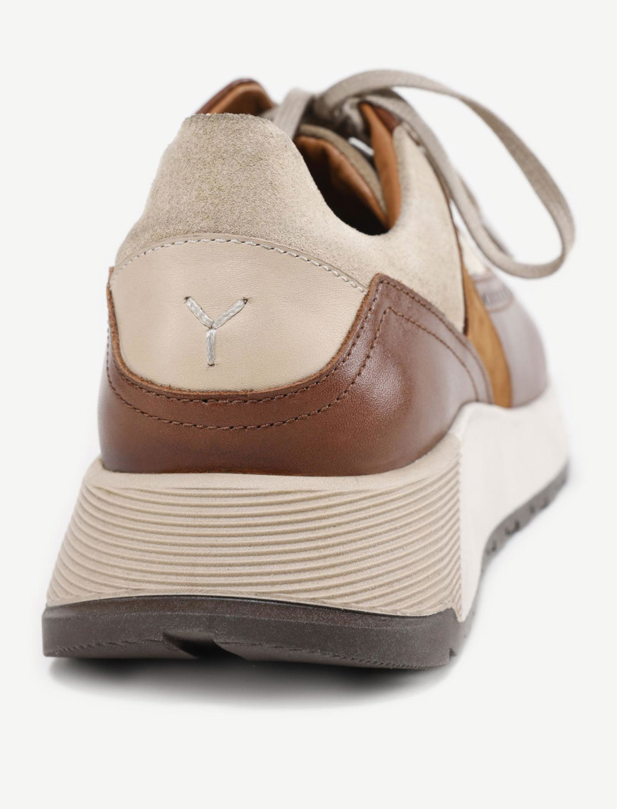 YARGICI Hasır Detaylı Maskülen Deri Sneakers YARGICI Hasır Detaylı Maskülen Deri Sneakers