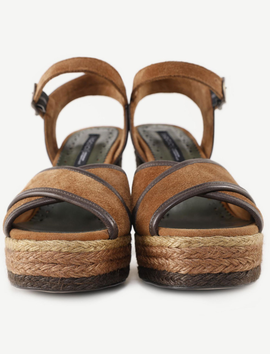 YARGICI Özel Jüt Boyama Platform Topuklu Sandalet YARGICI Özel Jüt Boyama Platform Topuklu Sandalet