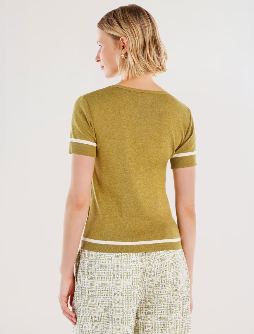 YARGICI Bisiklet Yakalı Kısa Kollu Triko YARGICI Bisiklet Yakalı Kısa Kollu Triko