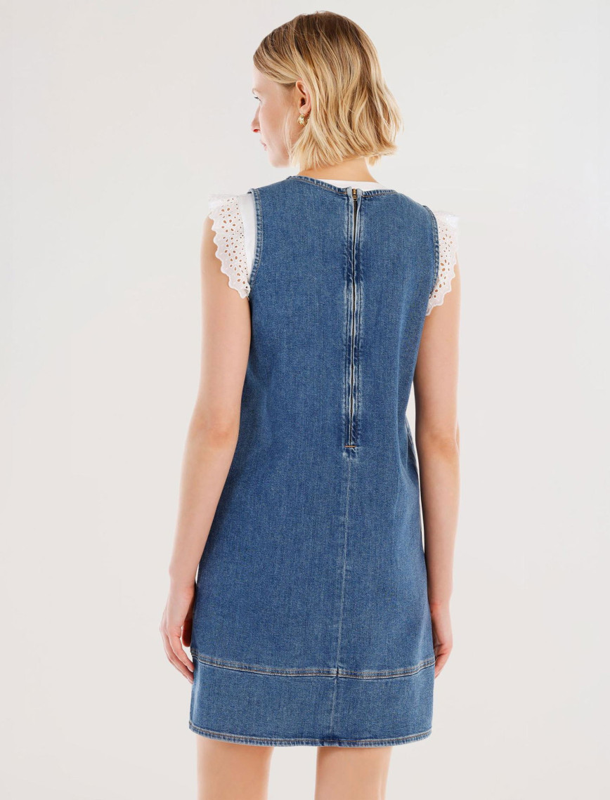 YARGICI Cepli Kısa Denim Elbise YARGICI Cepli Kısa Denim Elbise