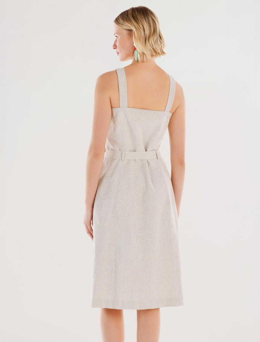 YARGICI Kemer Detaylı Askılı Uzun Elbise YARGICI Kemer Detaylı Askılı Uzun Elbise