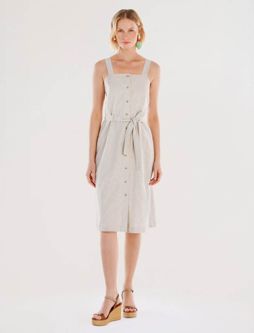 YARGICI Kemer Detaylı Askılı Uzun Elbise YARGICI Kemer Detaylı Askılı Uzun Elbise