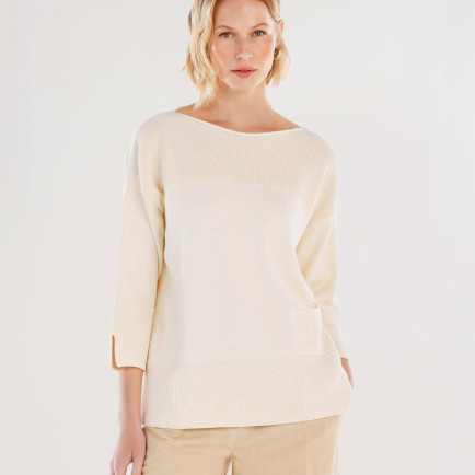 YARGICI Kayık Yaka 3/4 Kollu Triko YARGICI Kayık Yaka 3/4 Kollu Triko