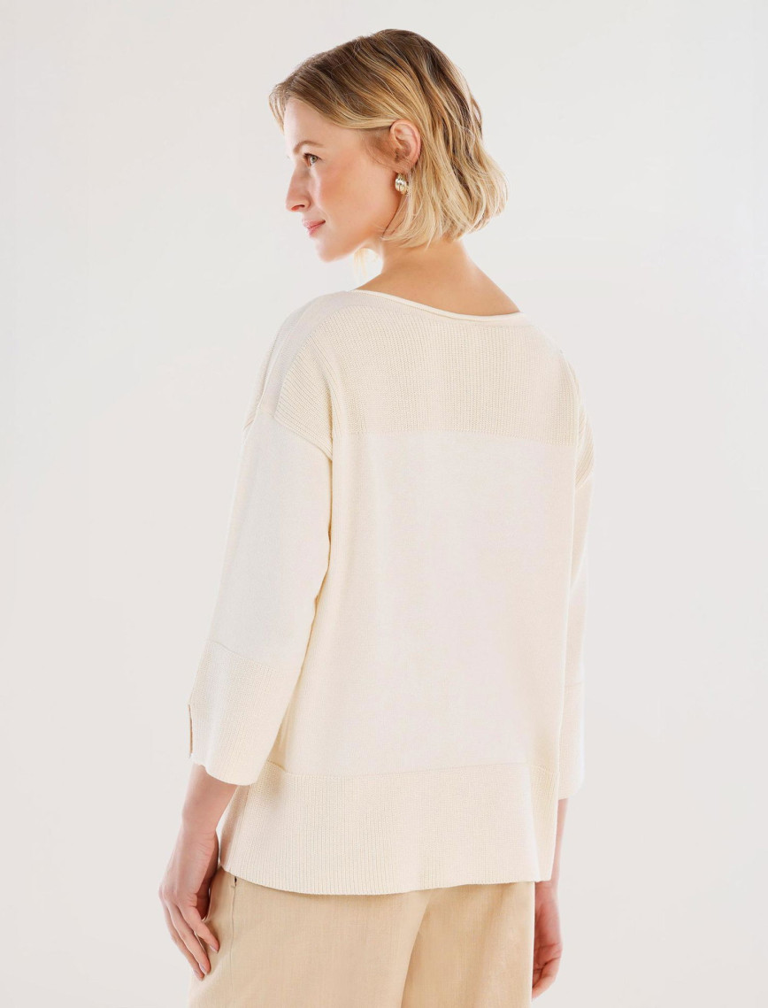 YARGICI Kayık Yaka 3/4 Kollu Triko YARGICI Kayık Yaka 3/4 Kollu Triko