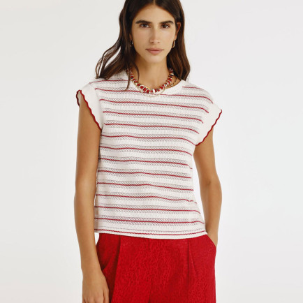 YARGICI Kol Ucu Ribana Detaylı Bisiklet Yaka Kolsuz T-shirt YARGICI Kol Ucu Ribana Detaylı Bisiklet Yaka Kolsuz T-shirt