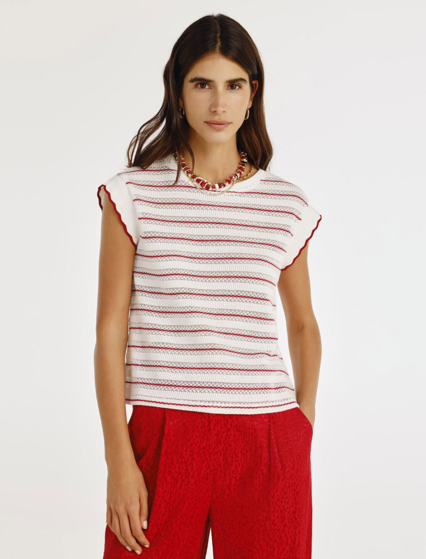 YARGICI Kol Ucu Ribana Detaylı Bisiklet Yaka Kolsuz T-shirt YARGICI Kol Ucu Ribana Detaylı Bisiklet Yaka Kolsuz T-shirt