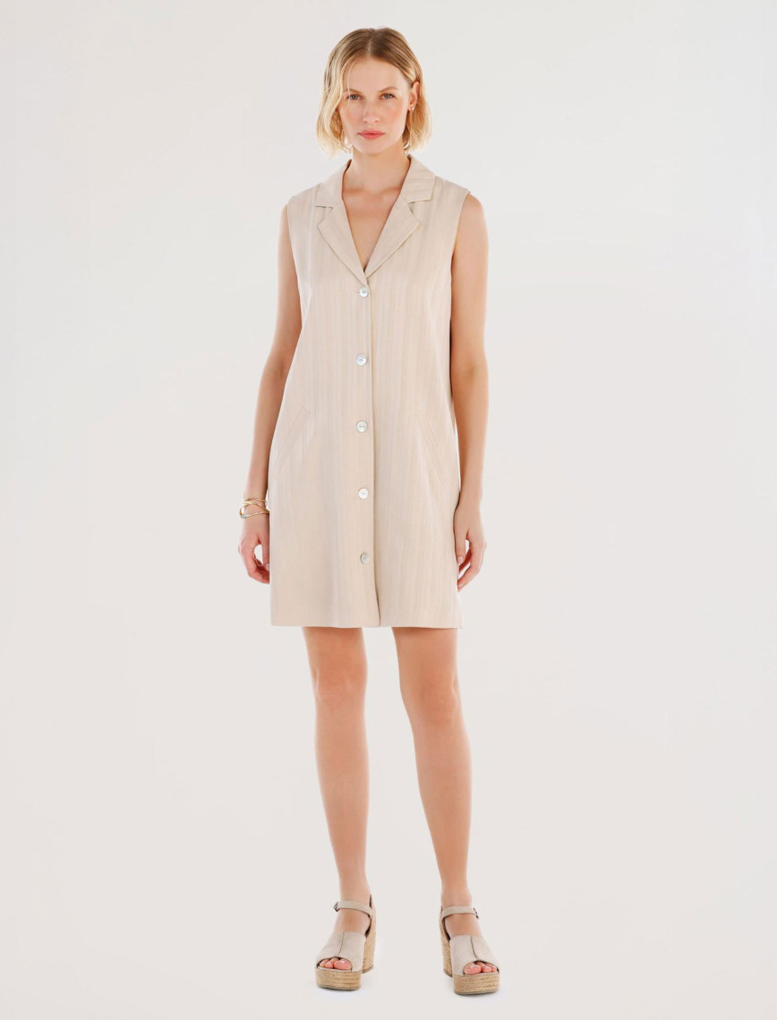 YARGICI Ceket Yaka Kolsuz Kısa Yelek Elbise YARGICI Ceket Yaka Kolsuz Kısa Yelek Elbise