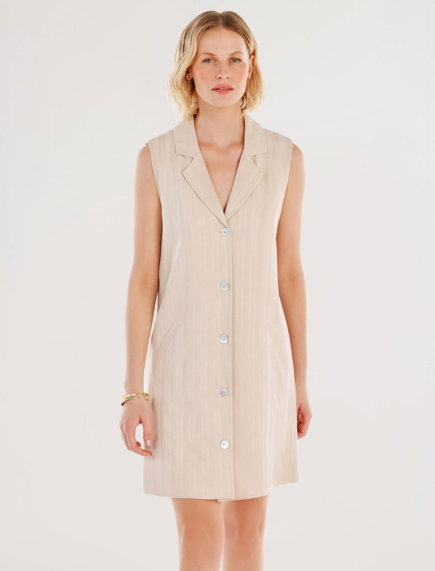 YARGICI Ceket Yaka Kolsuz Kısa Yelek Elbise YARGICI Ceket Yaka Kolsuz Kısa Yelek Elbise