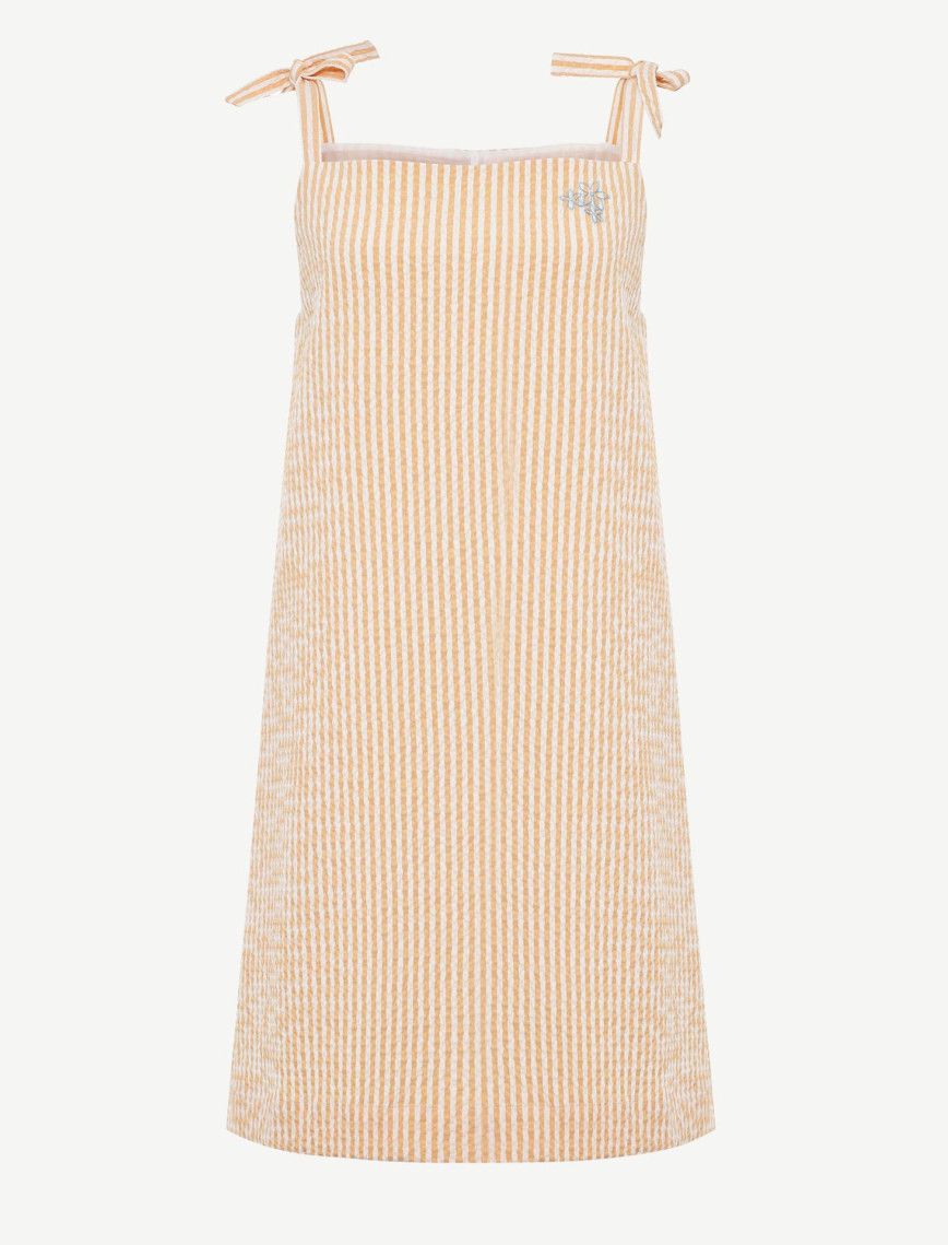 YARGICI Askılı Nakış Detaylı Kısa Boylu Elbise YARGICI Askılı Nakış Detaylı Kısa Boylu Elbise