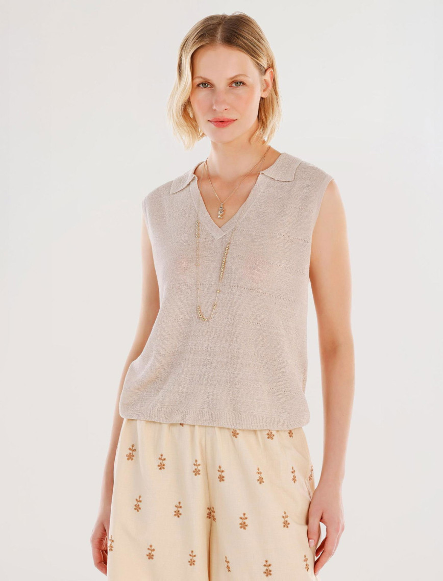 YARGICI Polo Yaka Kısa Kollu Kazak YARGICI Polo Yaka Kısa Kollu Kazak