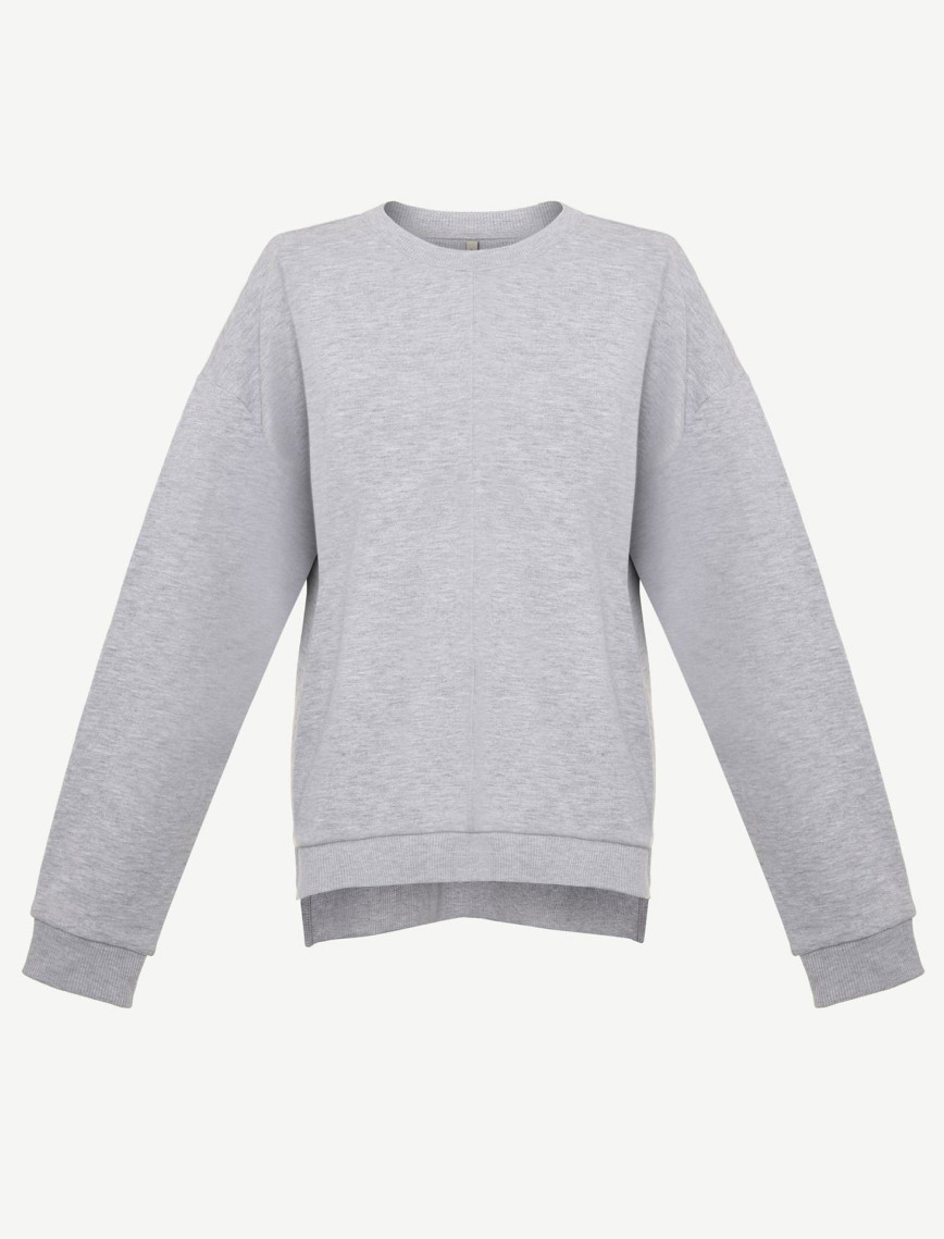 YARGICI Dikiş Ve Yırtmaç Detaylı Bisiklet Yaka Sweatshirt YARGICI Dikiş Ve Yırtmaç Detaylı Bisiklet Yaka Sweatshirt