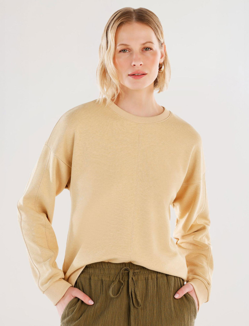 YARGICI Dikiş Ve Yırtmaç Detaylı Bisiklet Yaka Sweatshirt YARGICI Dikiş Ve Yırtmaç Detaylı Bisiklet Yaka Sweatshirt